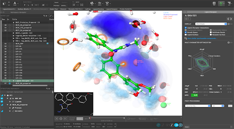 Perform intuitive, interactive 3D visualization and molecular design